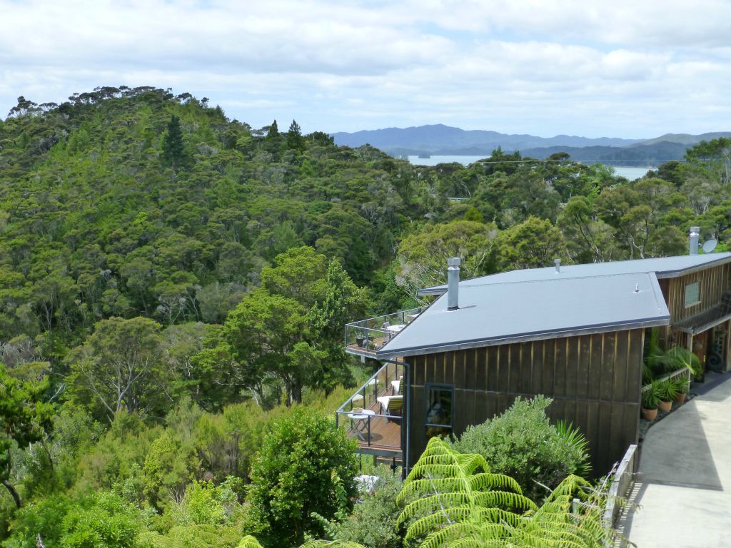 First glimpse, heading into Bay of Islands.