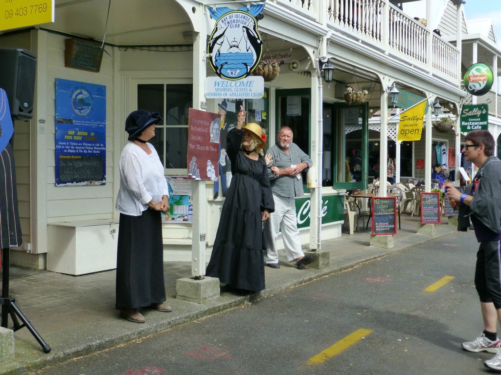 Outdoor theatre, set in the 1800s.  Russell, Bay of Islands.