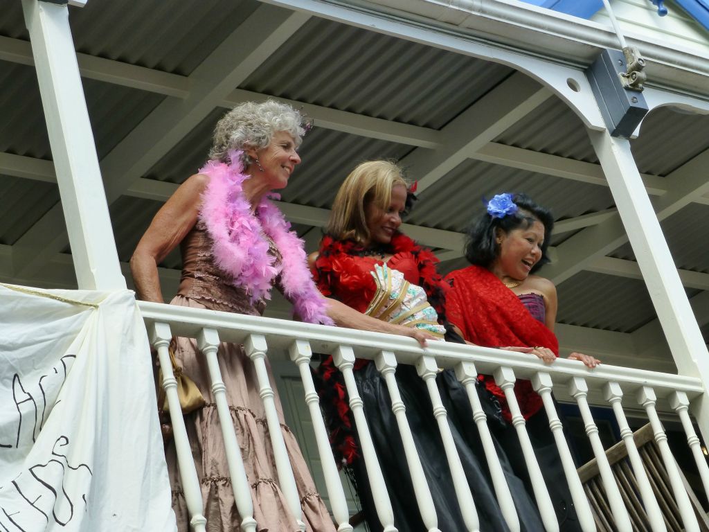 Outdoor theatre, set in the 1800s.  Russell, Bay of Islands.