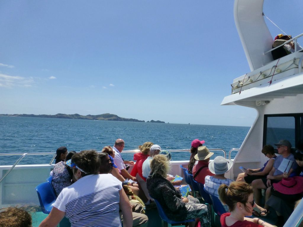 The renowned 'Hole in the Rock' cruise aboard Fullers.  Bay of Islands.