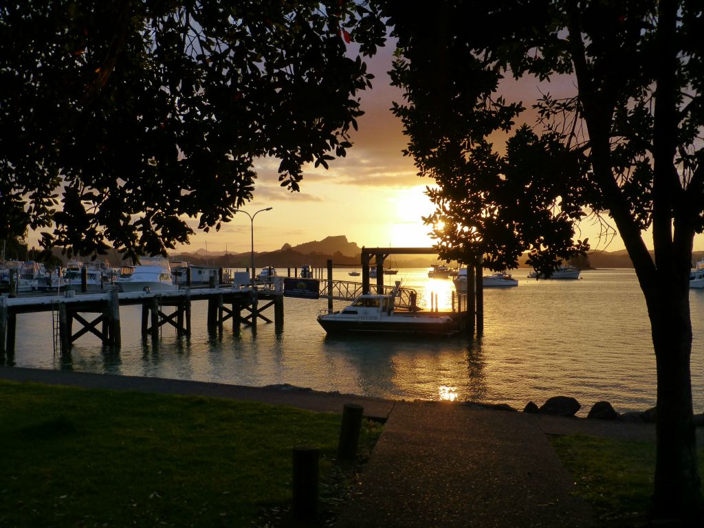Beautiful sunset at Whangaroa Harbour.