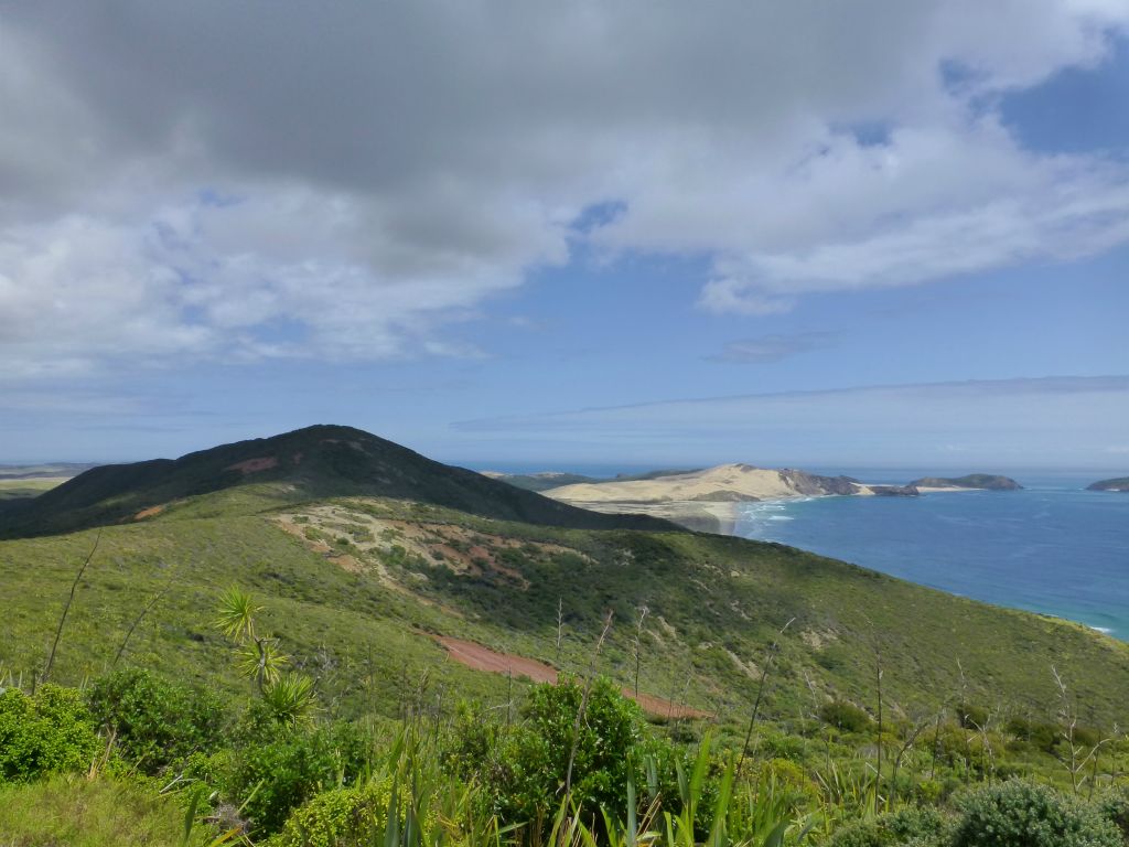 Nearing the very top of New Zealand, Cape Maria van Diemen comes into view.