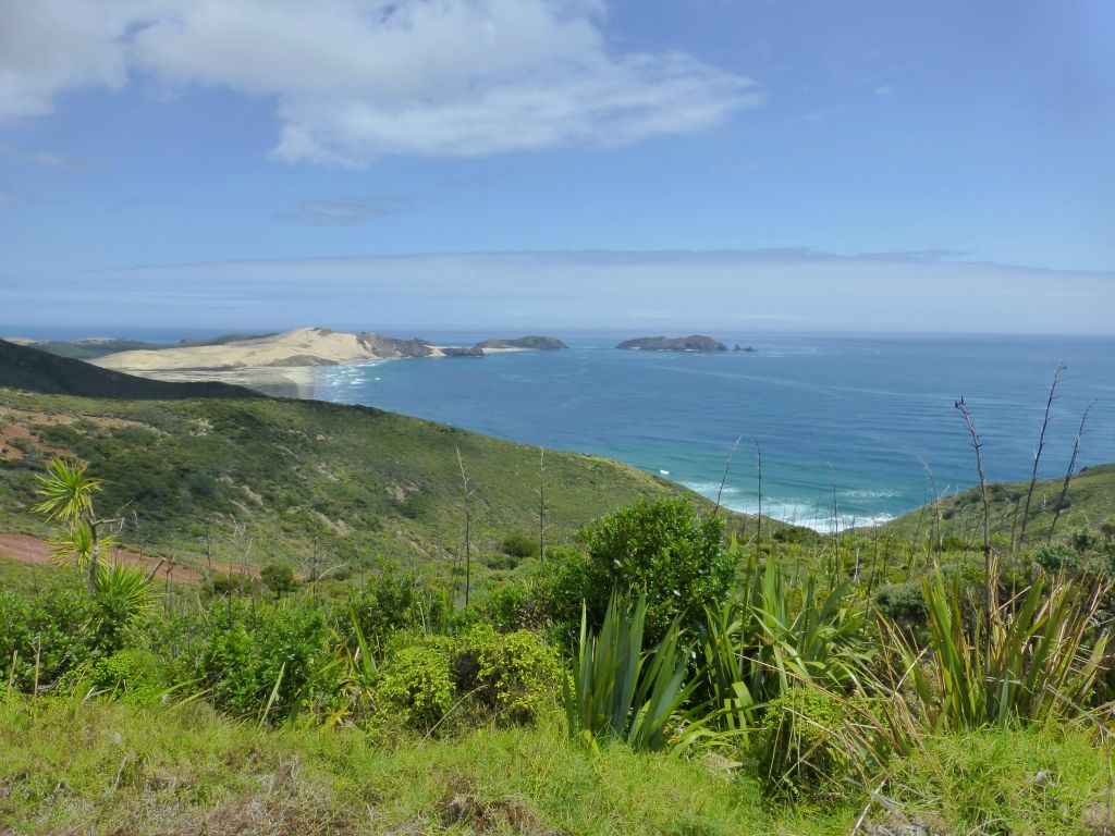 Nearing the very top of New Zealand, Cape Maria van Diemen comes into view.