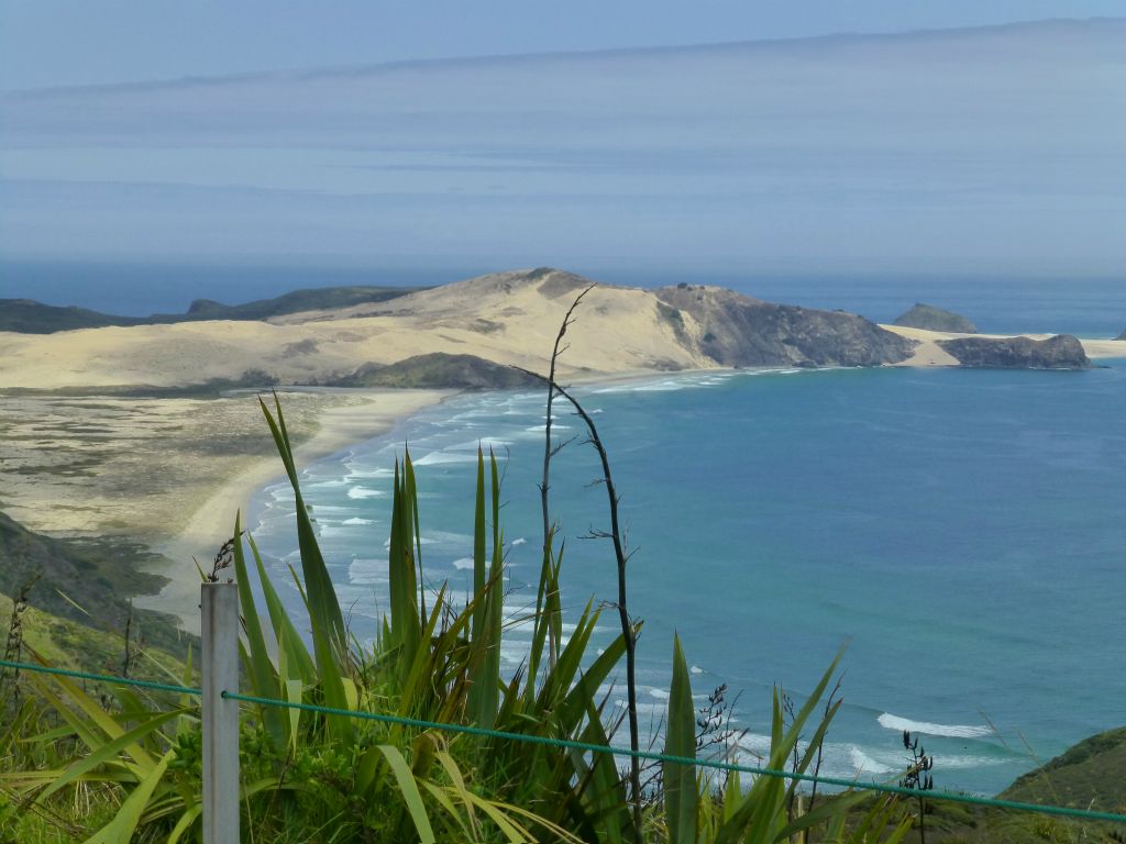 Just south-west of Cape Reinga is Cape Maria van Diemen.