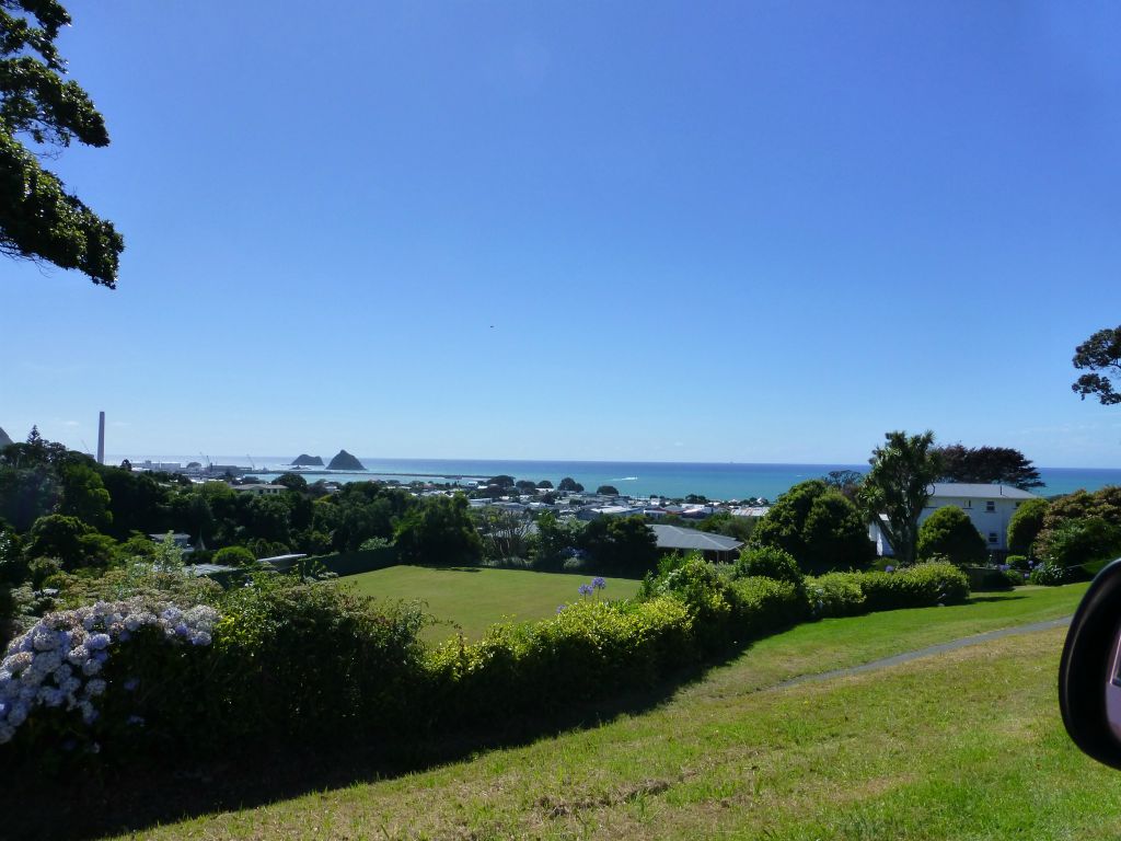 The sea from Churchill Heights.